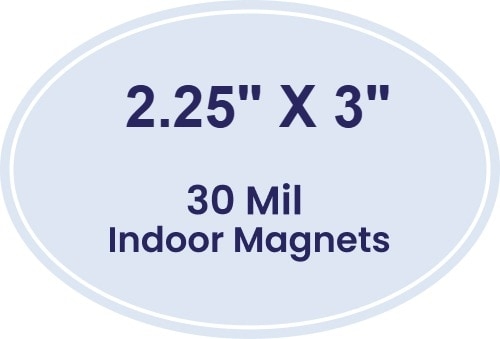 Magnet - 2.25x3 Oval - 30 Mil