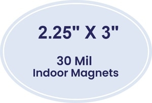 Magnet - 2.25x3 Oval - 30 Mil