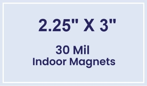 Magnet - 2.25x3 Square Corners - 30 Mil
