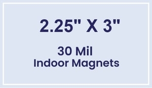 Magnet - 2.25x3 Square Corners - 30 Mil