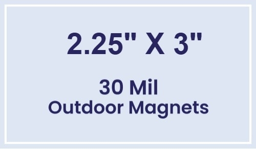 Magnet - 2.25x3 Square Corners -30 Mil - Outdoor Safe