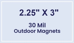Magnet - 2.25x3 Square Corners -30 Mil - Outdoor Safe