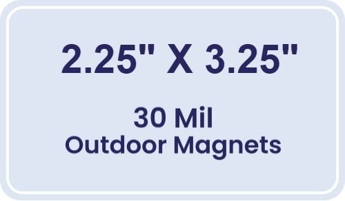 Magnet - 2.25x3.25 Round Corners - 30 Mil - Outdoor Safe