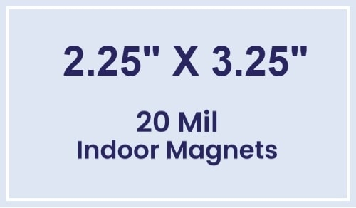 Magnet - 2.25x3.25 Square Corners - 20 Mil