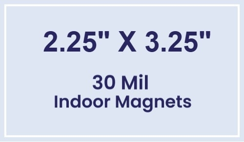 Magnet - 2.25x3.25 Square Corners - 30 Mil