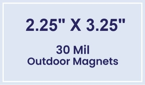 Magnet - 2.25x3.25 Square Corners - 30 Mil - Outdoor Safe