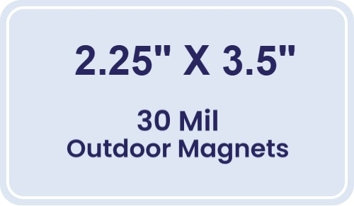 Magnet - 2.25x3.5 Round Corners (.25 radius) - 30 Mil - Outdoor Safe