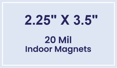 Magnet - 2.25x3.5 Square Corners - 20 Mil