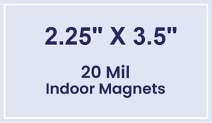 Magnet - 2.25x3.5 Square Corners - 20 Mil