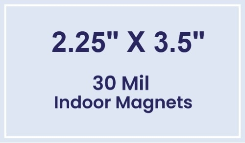 Magnet - 2.25x3.5 Square Corners - 30 Mil