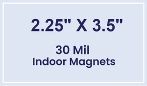Magnet - 2.25x3.5 Square Corners - 30 Mil
