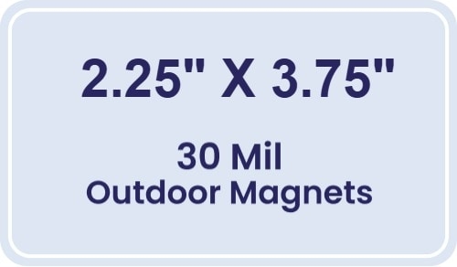 Magnet - 2.25x3.75 Round Corners - 30 Mil - Outdoor Safe