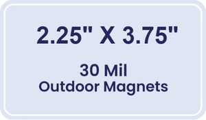 Magnet - 2.25x3.75 Round Corners - 30 Mil - Outdoor Safe