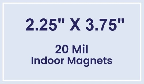 Magnet - 2.25x3.75 Square Corners - 20 Mil