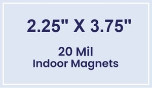 Magnet - 2.25x3.75 Square Corners - 20 Mil
