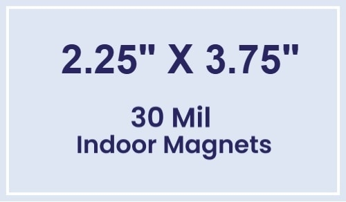 Magnet - 2.25x3.75 Square Corners - 30 Mil