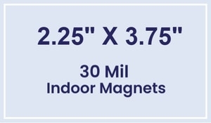Magnet - 2.25x3.75 Square Corners - 30 Mil