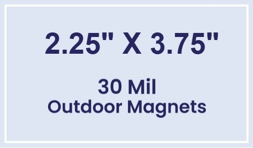 Magnet - 2.25x3.75 Square Corners - 30 Mil - Outdoor Safe