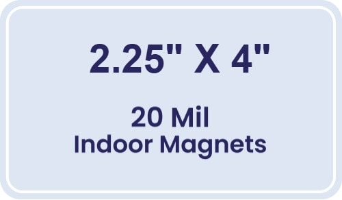 Magnet - 2.25x4 Round Corners - 20 Mil