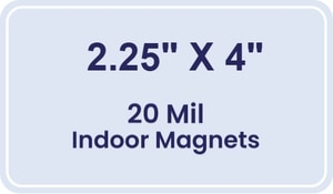 Magnet - 2.25x4 Round Corners - 20 Mil