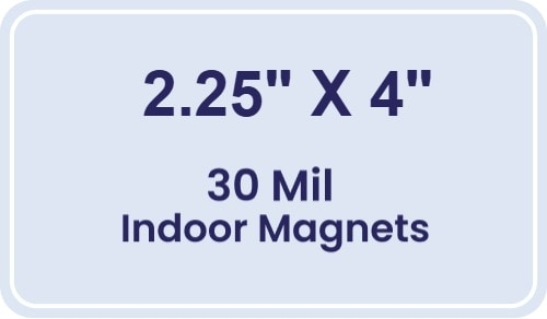 Magnet - 2.25x4 Round Corners - 30 Mil