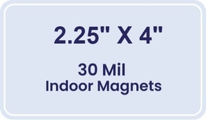 Magnet - 2.25x4 Round Corners - 30 Mil