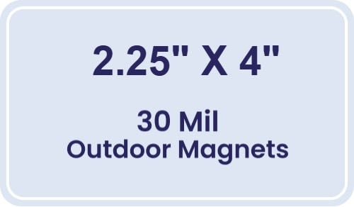 Magnet - 2.25x4 Round Corners - 30 Mil - Outdoor Safe