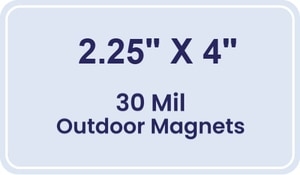 Magnet - 2.25x4 Round Corners - 30 Mil - Outdoor Safe