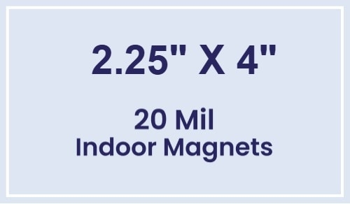 Magnet - 2.25x4 Square Corners - 20 Mil