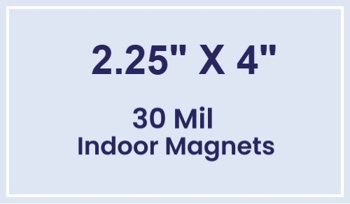 Magnet - 2.25x4 Square Corners - 30 Mil