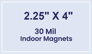 Magnet - 2.25x4 Square Corners - 30 Mil