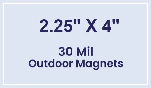 Magnet - 2.25x4 Square Corners - 30 Mil - Outdoor Safe