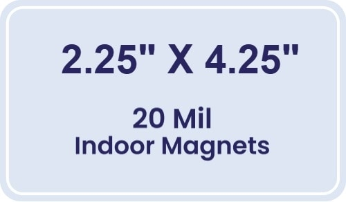 Magnet - 2.25x4.25 Round Corners - 20 Mil
