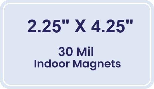 Magnet - 2.25x4.25 Round Corners - 30 Mil