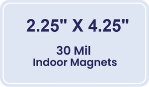 Magnet - 2.25x4.25 Round Corners - 30 Mil