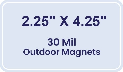 Magnet - 2.25x4.25 Round Corners - 30 Mil - Outdoor Safe