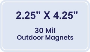 Magnet - 2.25x4.25 Round Corners - 30 Mil - Outdoor Safe