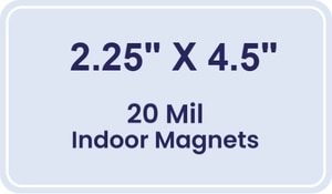 Magnet - 2.25x4.5 Round Corners - 20 mil