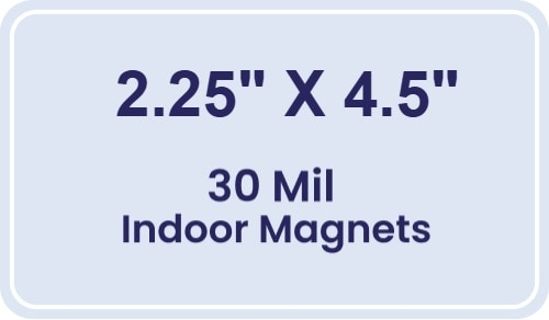 Magnet - 2.25x4.5 Round Corners - 30 Mil