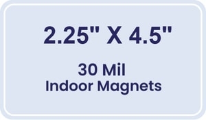 Magnet - 2.25x4.5 Round Corners - 30 Mil