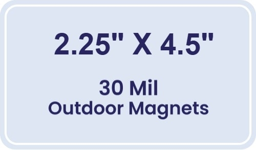 Magnet - 2.25x4.5 Round Corners - 30 Mil - Outdoor Safe