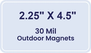 Magnet - 2.25x4.5 Round Corners - 30 Mil - Outdoor Safe