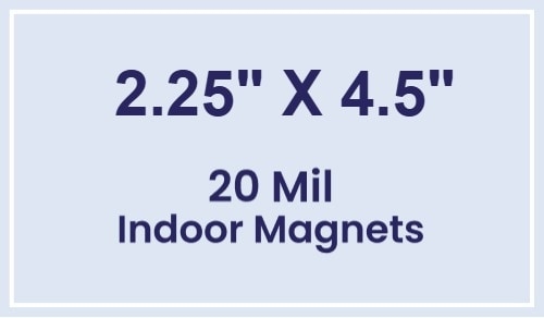 Magnet - 2.25x4.5 Square Corners - 20 Mil