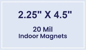 Magnet - 2.25x4.5 Square Corners - 20 Mil