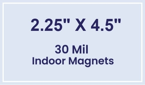 Magnet - 2.25x4.5 Square Corners - 30 Mil