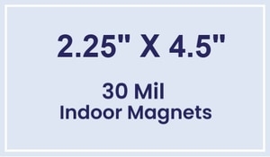 Magnet - 2.25x4.5 Square Corners - 30 Mil