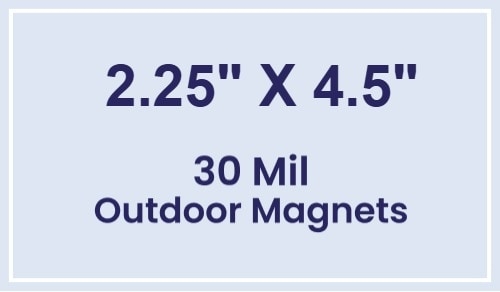 Magnet - 2.25x4.5 Square Corners - 30 Mil - Outdoor Safe