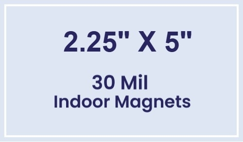 Magnet - 2.25x5 Square Corners - 30 Mil