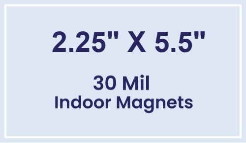 Magnet - 2.25x5.5 Square Corners - 30 Mil