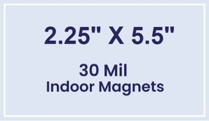 Magnet - 2.25x5.5 Square Corners - 30 Mil